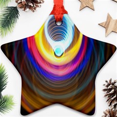 Colorful Glow Hole Space Rainbow Star Ornament (two Sides) by Mariart