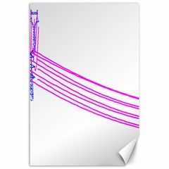 Electricty Power Pole Blue Pink Canvas 24  X 36 