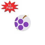 Fruit Grape Purple 1  Mini Buttons (10 pack)  Front