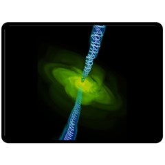 Gas Yellow Falling Into Black Hole Fleece Blanket (large) 