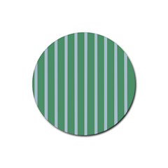 Green Line Vertical Rubber Round Coaster (4 Pack) 