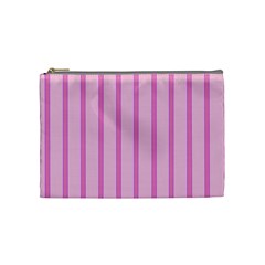 Line Pink Vertical Cosmetic Bag (medium)  by Mariart