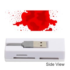 Red Blood Transparent Memory Card Reader (stick)  by Mariart