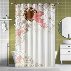 Flower Floral Rose Sunflower Star Sexy Pink Shower Curtain 48  X 72  (small) 