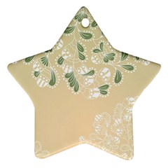 Flower Frame Green Sexy Star Ornament (two Sides)