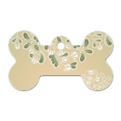 Flower Frame Green Sexy Dog Tag Bone (two Sides)