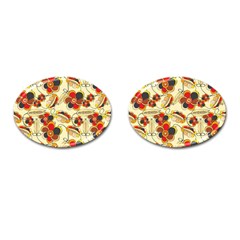 Flower Seed Rainbow Rose Cufflinks (oval) by Mariart