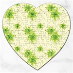 Leaf Green Star Beauty Jigsaw Puzzle (Heart) Front