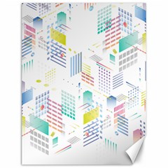 Layer Capital City Building Canvas 12  X 16  