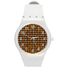 Halloween Color Skull Heads Round Plastic Sport Watch (m) by iCreate