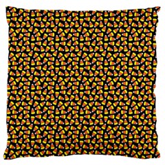 Pattern Halloween Candy Corn   Large Flano Cushion Case (two Sides) by iCreate