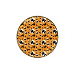 Pattern Halloween Black Cat Hissing Hat Clip Ball Marker Front