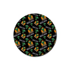 Halloween Ghoul Zone Icreate Rubber Coaster (round)  by iCreate