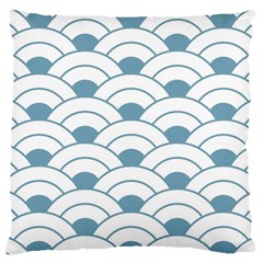 Art Deco,shell Pattern,teal,white Standard Flano Cushion Case (one Side) by NouveauDesign