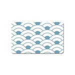 art deco teal white Magnet (Name Card) Front