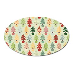 Christmas Tree Pattern Oval Magnet by Valentinaart