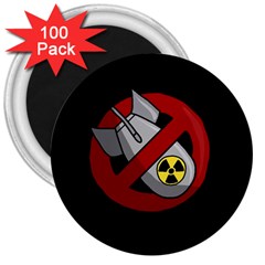 No Nuclear Weapons 3  Magnets (100 Pack) by Valentinaart