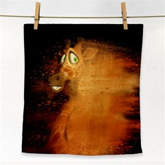 The Funny, Speed Giraffe Face Towel by FantasyWorld7