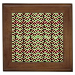 Zig Zag Multicolored Ethnic Pattern Framed Tiles by dflcprintsclothing