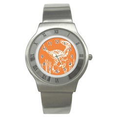 Animals Dinosaur Ancient Times Stainless Steel Watch by Mariart