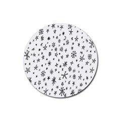 Star Doodle Rubber Round Coaster (4 Pack) 