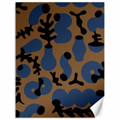 Superfiction Object Blue Black Brown Pattern Canvas 12  X 16  