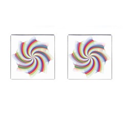 Prismatic Hole Rainbow Cufflinks (square)