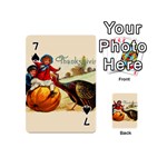 Vintage Thanksgiving Playing Cards 54 (Mini)  Front - Spade7