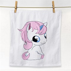 Baby Unicorn Face Towel by Valentinaart