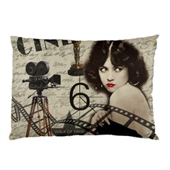 Vintage Cinema Pillow Case (two Sides) by Valentinaart