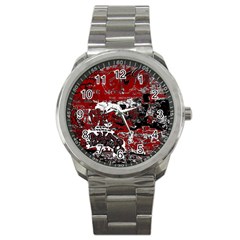 Graffiti Sport Metal Watch by ValentinaDesign