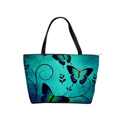 Texture Butterflies Background Shoulder Handbags by Celenk