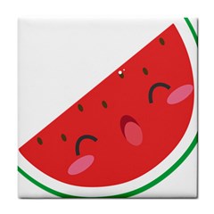 Watermelon Red Network Fruit Juicy Tile Coasters by Celenk