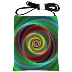 Spiral Vortex Fractal Render Swirl Shoulder Sling Bags by Celenk