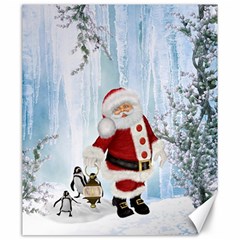 Santa Claus With Funny Penguin Canvas 20  X 24   by FantasyWorld7