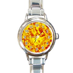 Pattern Round Italian Charm Watch by gasi