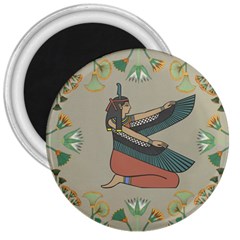 Egyptian Woman Wings Design 3  Magnets by Celenk