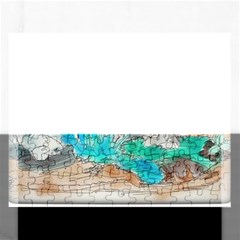 Doodle Sketch Drawing Landscape Rectangular Jigsaw Puzzl by Celenk