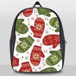 Winter Snow Mittens School Bag (Large) Front