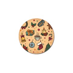 Cute Vintage Christmas Pattern Golf Ball Marker (4 Pack) by allthingseveryone