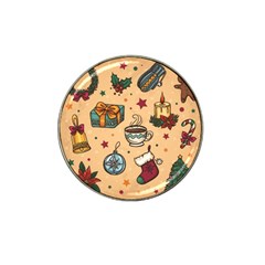 Cute Vintage Christmas Pattern Hat Clip Ball Marker by allthingseveryone