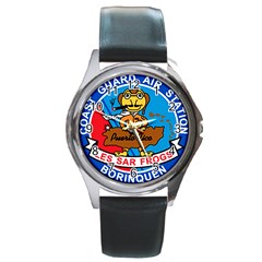 Coast Guard Air Station Borinquen Puerto Rico Round Metal Watch by Bigfootshirtshop