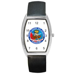 Coast Guard Air Station Borinquen Puerto Rico Tonneau Leather Watch by Bigfootshirtshop