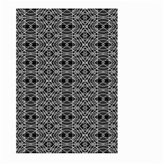 Black And White Ethnic Pattern Large Garden Flag (two Sides) by dflcprints