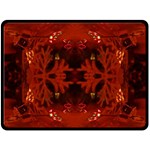 Red Abstract Double Sided Fleece Blanket (Large)  80 x60  Blanket Back