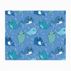 Cute Narwhal Pattern Small Glasses Cloth (2-side) by Bigfootshirtshop