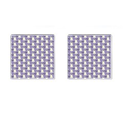 Bat And Ghost Halloween Lilac Paper Pattern Cufflinks (square) by Celenk