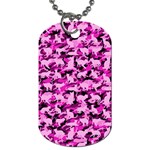 Hot Pink Catmouflage Camouflage Dog Tag (Two Sides) Front