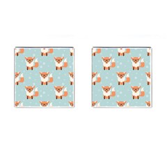 Cute Fox Pattern Cufflinks (square) by Bigfootshirtshop