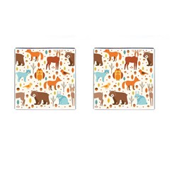 Woodland Friends Pattern Cufflinks (square) by Bigfootshirtshop